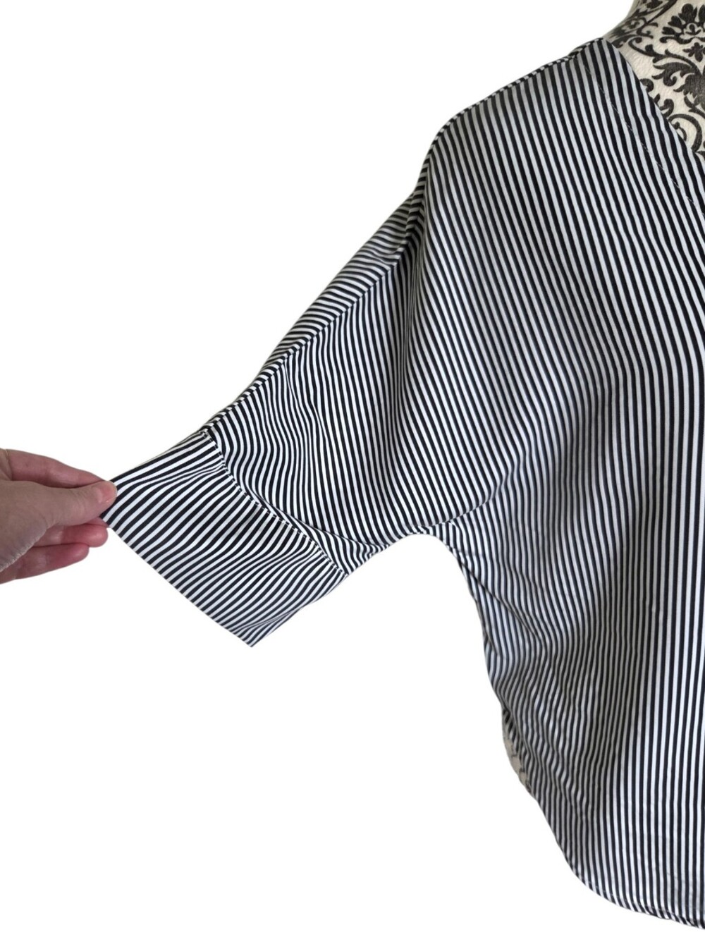 Vetta Capsule The Boyfriend Shirt Tencel Stripes Womens Small Minimalist - Picture 5 of 11